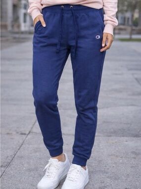 Champion Powerblend Joggers Womens XS Navy Blue Fleece Sweatpants